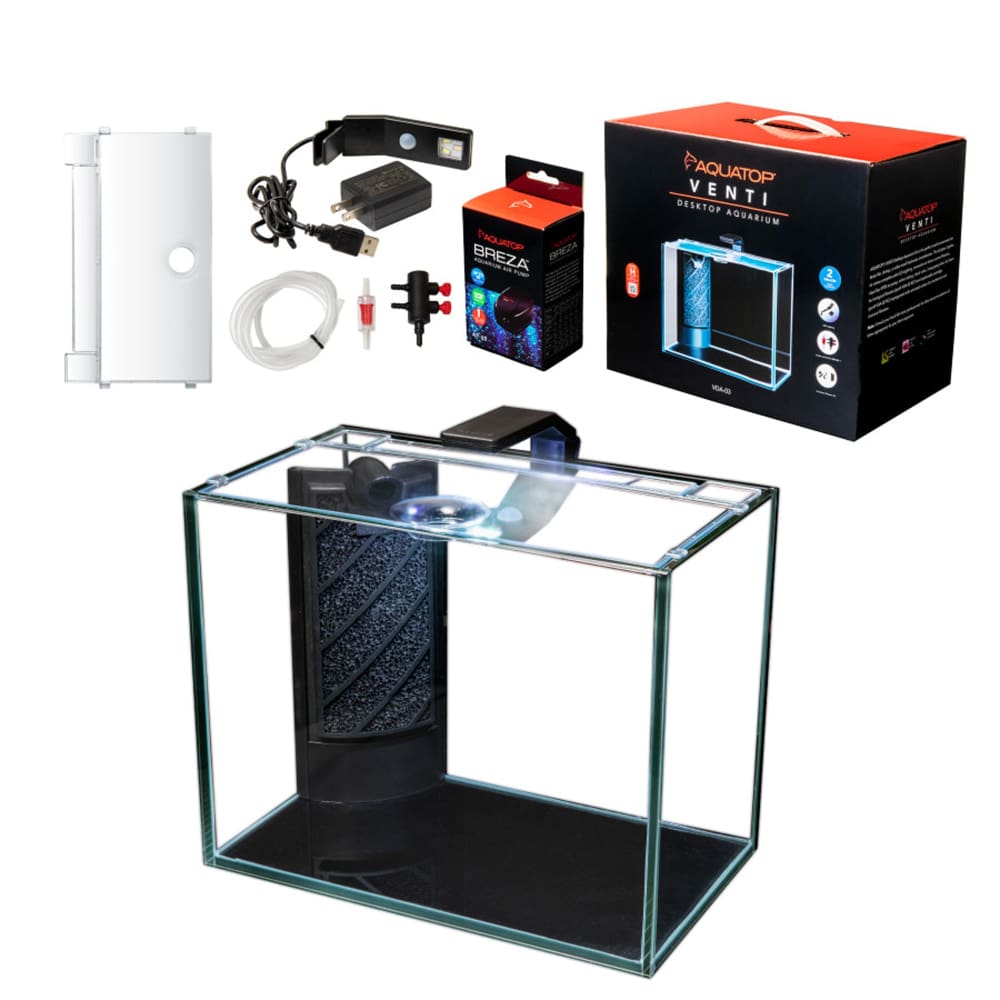 Aquatop Venti Desktop Aquarium Kit 1ea/2 gal - Pet Supplies - Aquatop