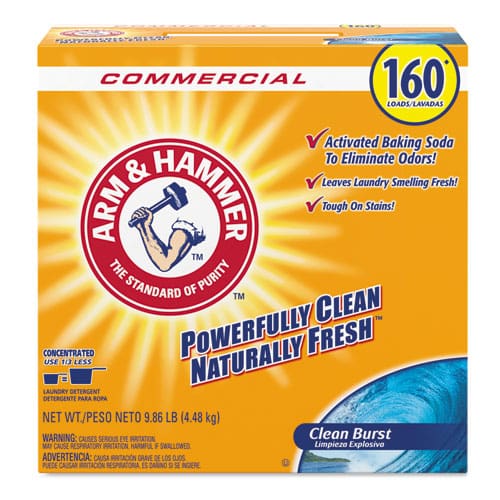 Arm & Hammer Powder Laundry Detergent Clean Burst 9.86 Lb Box 3/carton - Janitorial & Sanitation - Arm & Hammer™