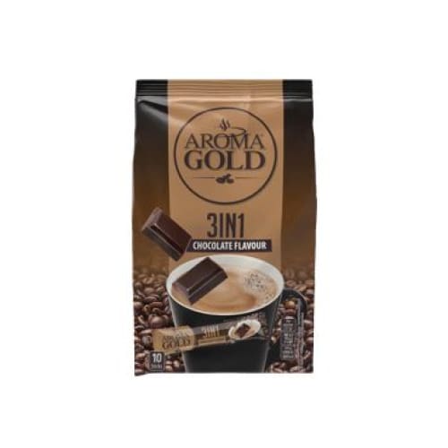 Aroma Gold 3 in 1 With Chocolate Flavour Coffee 10 pcs. - AROMA GOLD