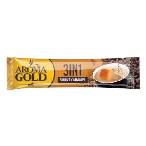 Aroma Gold Burnt Caramel Flavoured Instant Coffee Drink 0.6 oz (17 g) - Aroma