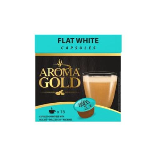 Aroma Gold Flat White Coffee Dolce Gusto Capsules 16 pcs. - AROMA GOLD