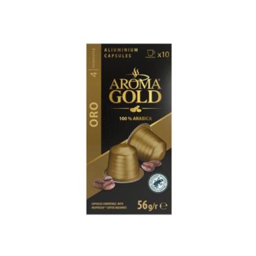 Aroma Gold Oro Nespresso Coffee Capsules 10 pcs. - Aroma
