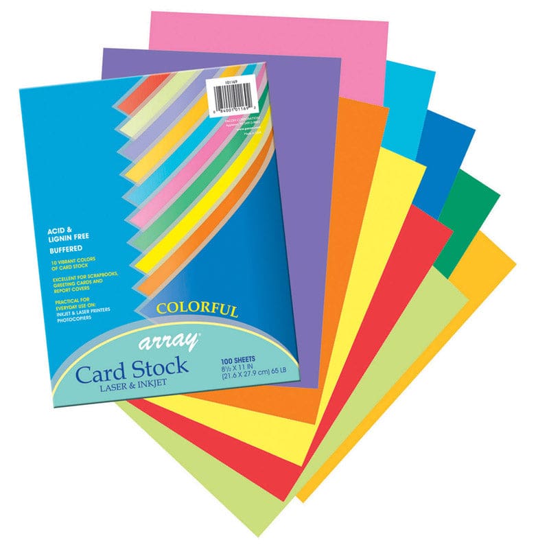 Array Card Stock Assorted 100 Sht 10 Colors (Pack of 2) - Card Stock - Dixon Ticonderoga Co - Pacon