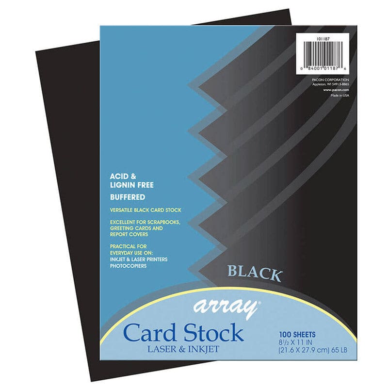 Array Card Stock Black 100 Sheets (Pack of 2) - Card Stock - Dixon Ticonderoga Co - Pacon