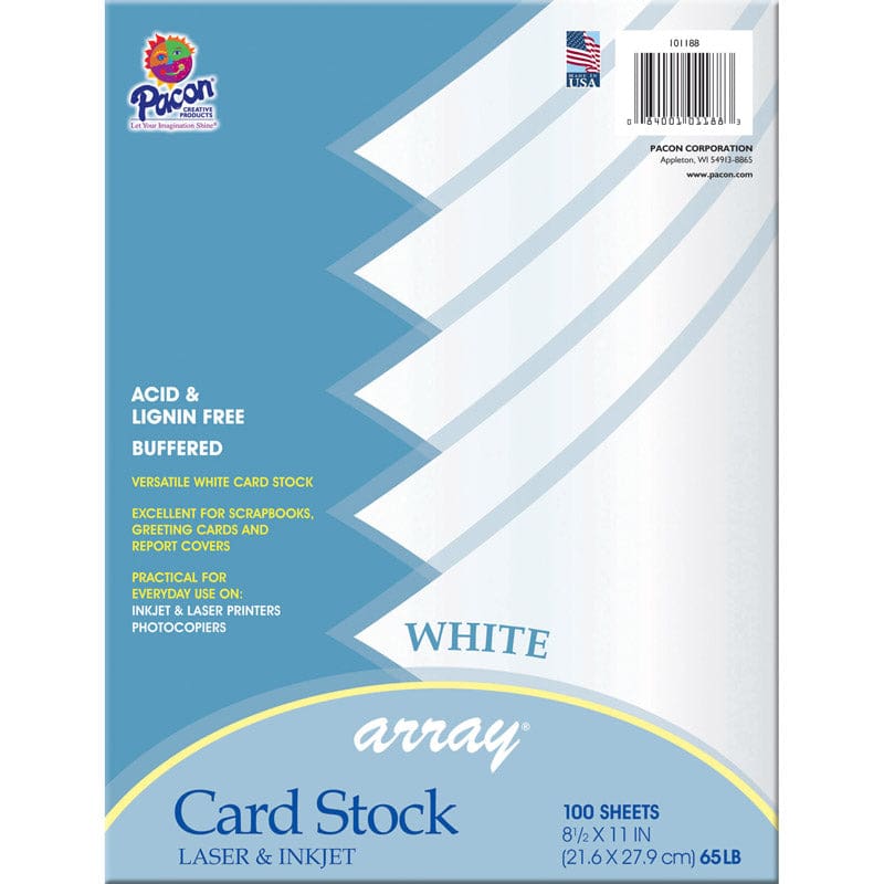 Array Card Stock White 100 Sheets (Pack of 2) - Card Stock - Dixon Ticonderoga Co - Pacon