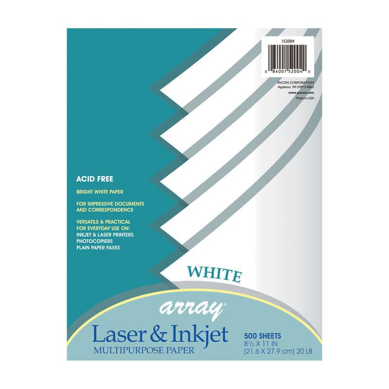 Array Laser/Inkjet 8.5X11 500Ct Paper (Pack of 2) - Design Paper/Computer Paper - Dixon Ticonderoga Co - Pacon