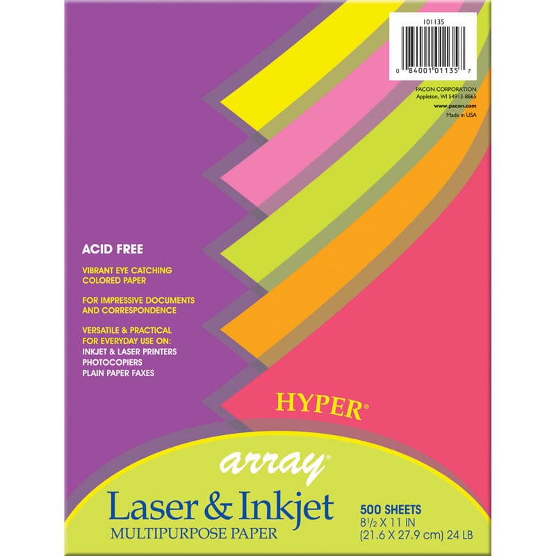 Array Multipurpose 500Sht Hyper Colors 24Lb Paper - Design Paper/Computer Paper - Dixon Ticonderoga Co - Pacon
