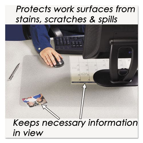 Artistic Krystalview Desk Pad With Antimicrobial Protection Glossy Finish 36 X 20 Clear - Office - Artistic®