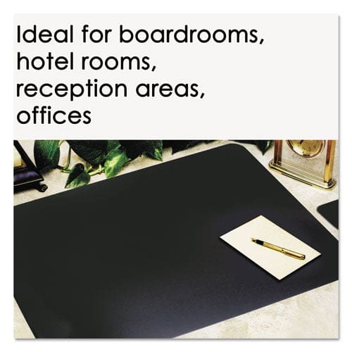 Artistic Leather Desk Pad With Coaster 19 X 24 Black - School Supplies - Artistic®