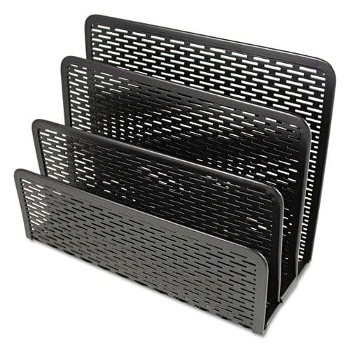 Artistic Urban Collection Punched Metal Letter Sorter 3 Sections Dl To A6 Size Files 6.5 X 3.25 X 5.5 Black - Office - Artistic®