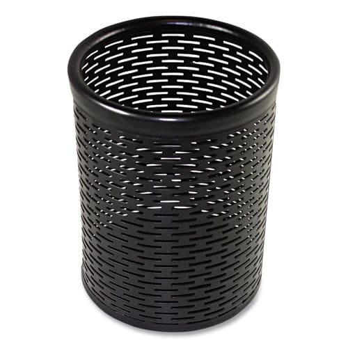 Artistic Urban Collection Punched Metal Pencil Cup 3.5 Diameter X 4.5h Black - School Supplies - Artistic®