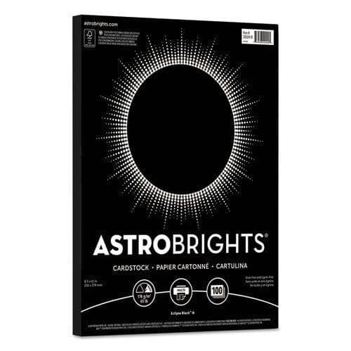 Astrobrights Color Cardstock 65 Lb Cover Weight 8.5 X 11 Eclipse Black 100/pack - School Supplies - Astrobrights®