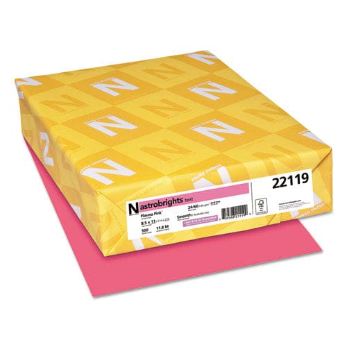 Astrobrights Color Paper 24 Lb Bond Weight 8.5 X 11 Plasma Pink 500/ream - School Supplies - Astrobrights®