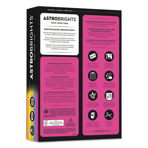 Astrobrights Color Paper - happy Assortment 24 Lb Bond Weight 8.5 X 11 Assorted Happy Colors 500/ream - School Supplies - Astrobrights®