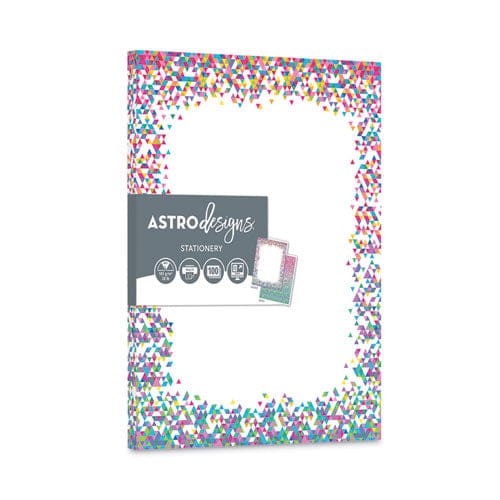 Astrodesigns Pre-printed Paper 28 Lb Bond Weight 8.5 X 11 Confetti 100/pack - School Supplies - Astrodesigns®