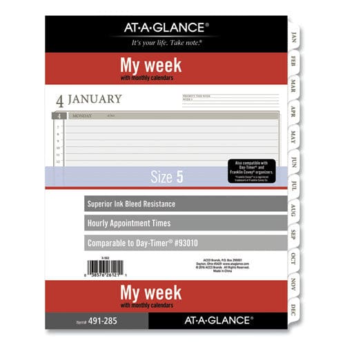 AT-A-GLANCE 2-page-per-week Planner Refills 11 X 8.5 White Sheets 12-month (jan To Dec): 2023 - School Supplies - AT-A-GLANCE®