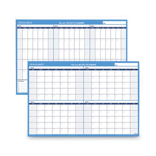 AT-A-GLANCE 90/120-day Undated Horizontal Erasable Wall Planner 36 X 24 White/blue Sheets Undated - School Supplies - AT-A-GLANCE®