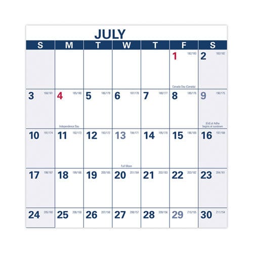 At-A-Glance Academic Erasable Reversible Extra Large Wall Calendar 48 X 32 White/blue/red 12 Month (july To June): 2022 To 2023 - School