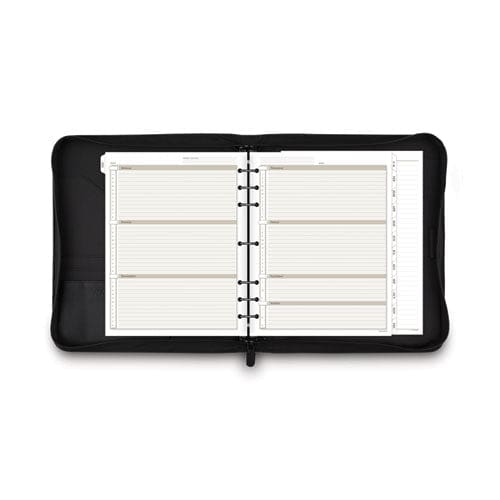 AT-A-GLANCE Black Leather Planner/organizer Starter Set 11 X 8.5 Black Cover 12-month (jan To Dec): Undated - School Supplies - AT-A-GLANCE®