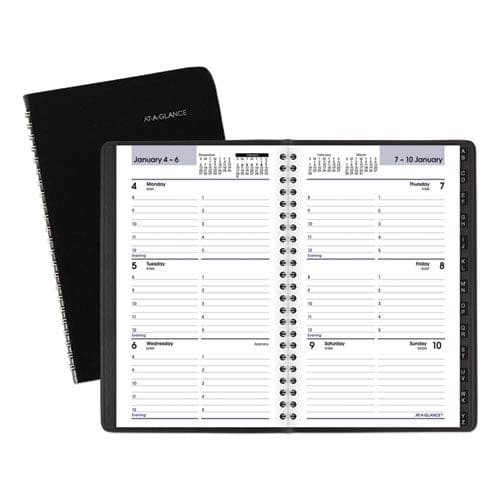 AT-A-GLANCE Dayminder Block Format Weekly Appointment Book 8.5 X 5.5 Black Cover 12-month (jan To Dec): 2023 - School Supplies -