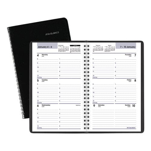 AT-A-GLANCE Dayminder Block Format Weekly Appointment Book 8.5 X 5.5 Black Cover 12-month (jan To Dec): 2023 - School Supplies -