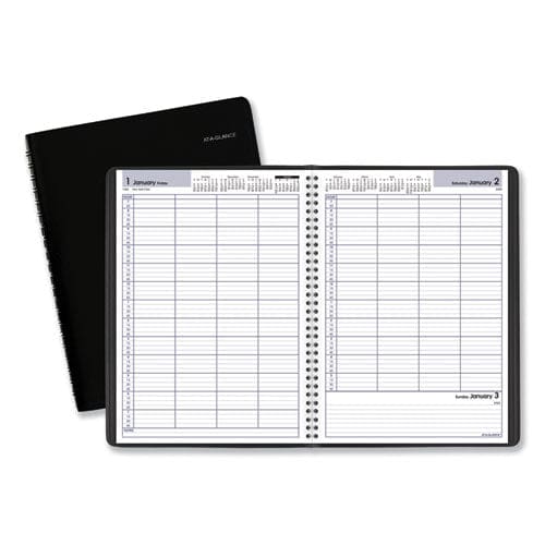 AT-A-GLANCE Dayminder Four-person Group Daily Appointment Book 11 X 8 Black Cover 12-month (jan To Dec): 2023 - School Supplies -