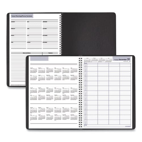 AT-A-GLANCE Dayminder Four-person Group Daily Appointment Book 11 X 8 Black Cover 12-month (jan To Dec): 2023 - School Supplies -