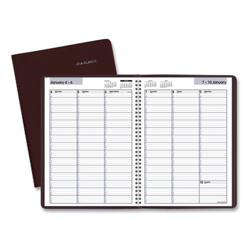 AT-A-GLANCE Dayminder Weekly Appointment Book Vertical-column Format 11 X 8 Burgundy Cover 12-month (jan To Dec): 2023 - School Supplies -