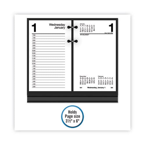 AT-A-GLANCE Desk Calendar Base For Loose-leaf Refill 3.5 X 6 Black - School Supplies - AT-A-GLANCE®