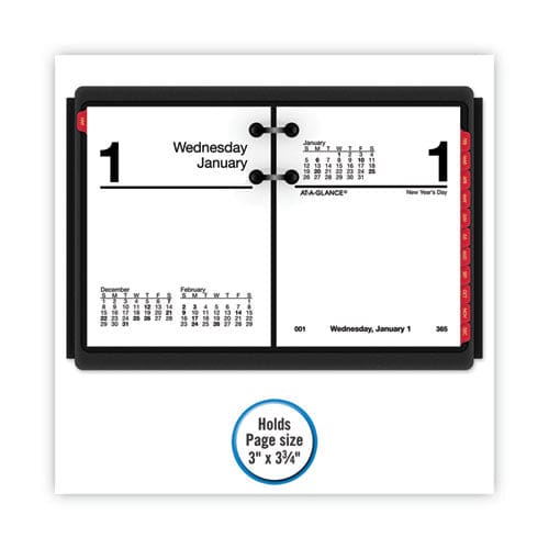 AT-A-GLANCE Desk Calendar Base For Loose-leaf Refill 3 X 3.75 Black - School Supplies - AT-A-GLANCE®