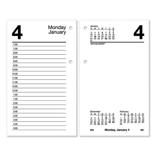 AT-A-GLANCE Desk Calendar Refill With Tabs 3.5 X 6 White Sheets 2023 - Office - AT-A-GLANCE®