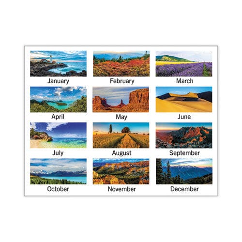 AT-A-GLANCE Landscape Monthly Wall Calendar Landscapes Photography 12 X 12 White/multicolor Sheets 12-month (jan To Dec): 2023 - School