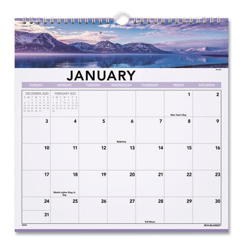 AT-A-GLANCE Landscape Monthly Wall Calendar Landscapes Photography 12 X 12 White/multicolor Sheets 12-month (jan To Dec): 2023 - School