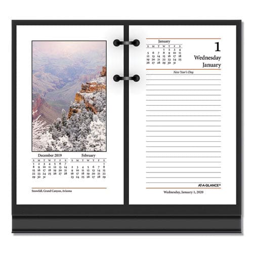 AT-A-GLANCE Photographic Desk Calendar Refill Nature Photography 3.5 X 6 White/multicolor Sheets 2023 - Office - AT-A-GLANCE®