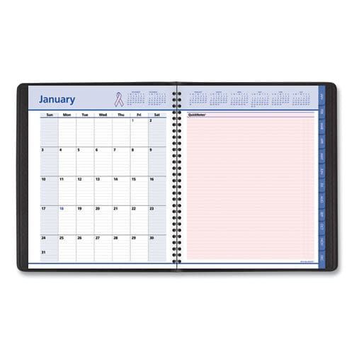 AT-A-GLANCE Quicknotes Special Edition Weekly Block Format Appointment Book 10 X 8 Black/pink Cover 12-month (jan To Dec): 2023 - School