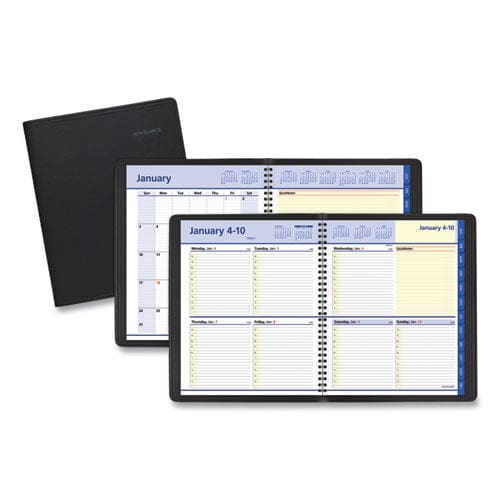 AT-A-GLANCE Quicknotes Weekly Block Format Appointment Book 10 X 8 Black Cover 12-month (jan To Dec): 2023 - School Supplies - AT-A-GLANCE®