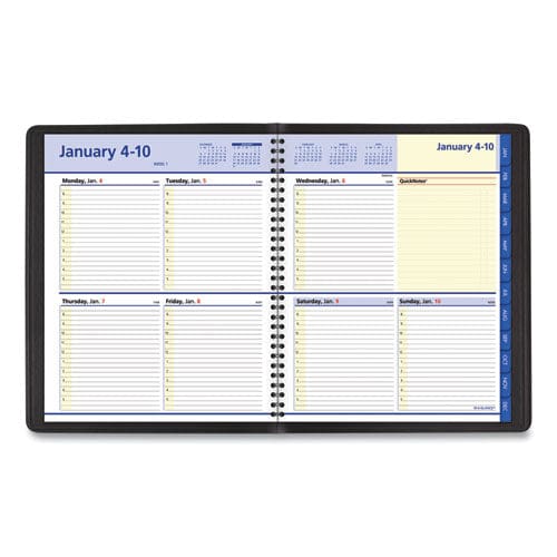 AT-A-GLANCE Quicknotes Weekly Block Format Appointment Book 10 X 8 Black Cover 12-month (jan To Dec): 2023 - School Supplies - AT-A-GLANCE®