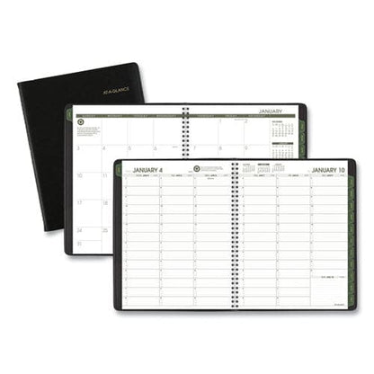 AT-A-GLANCE Recycled Weekly Vertical-column Format Appointment Book 11 X 8.25 Black Cover 12-month (jan To Dec): 2023 - School Supplies -