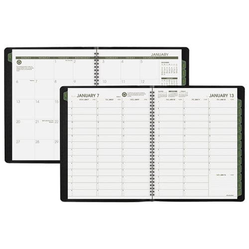 AT-A-GLANCE Recycled Weekly Vertical-column Format Appointment Book 11 X 8.25 Black Cover 12-month (jan To Dec): 2023 - School Supplies -