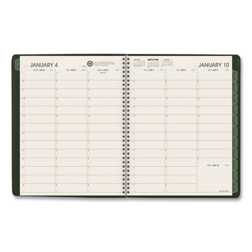 AT-A-GLANCE Recycled Weekly Vertical-column Format Appointment Book 11 X 8.25 Green Cover 12-month (jan To Dec): 2023 - School Supplies -