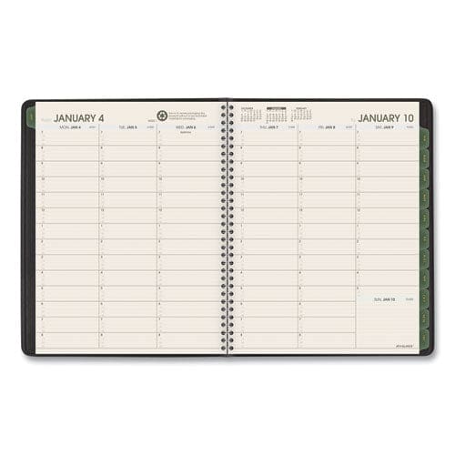 AT-A-GLANCE Recycled Weekly Vertical-column Format Appointment Book 8.75 X 7 Black Cover 12-month (jan To Dec): 2023 - School Supplies -