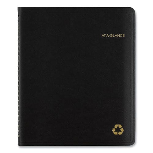 AT-A-GLANCE Recycled Weekly Vertical-column Format Appointment Book 8.75 X 7 Black Cover 12-month (jan To Dec): 2023 - School Supplies -