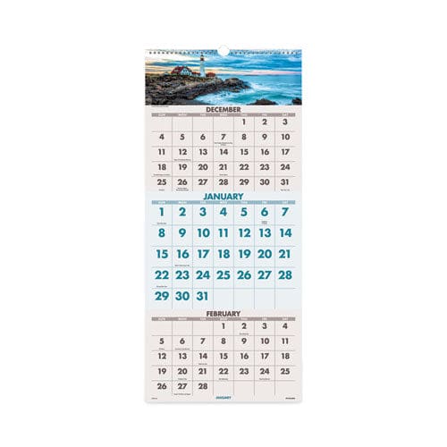 AT-A-GLANCE Scenic Three-month Wall Calendar Scenic Landscape Photography 12 X 27 White Sheets 14-month (dec To Jan): 2022 To 2024 - School