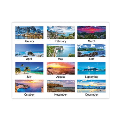 AT-A-GLANCE Seascape Panoramic Desk Pad Seascape Panoramic Photography 22 X 17 White Sheets Clear Corners 12-month (jan-dec): 2023 - School