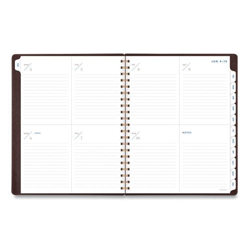 AT-A-GLANCE Signature Collection Distressed Brown Weekly Monthly Planner 11 X 8.5 Brown Cover 13-month (jan To Jan): 2023 To 2024 - School