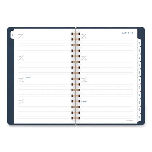 AT-A-GLANCE Signature Collection Firenze Navy Weekly/monthly Planner 8.5 X 5.5 Navy Cover 13-month (jan To Jan): 2023 To 2024 - School