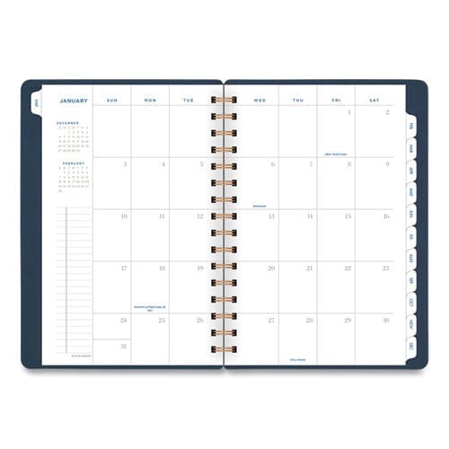 AT-A-GLANCE Signature Collection Firenze Navy Weekly/monthly Planner 8.5 X 5.5 Navy Cover 13-month (jan To Jan): 2023 To 2024 - School