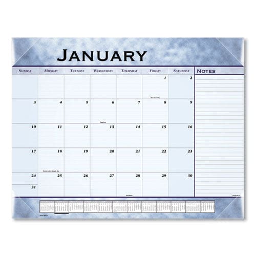 AT-A-GLANCE Slate Blue Desk Pad 22 X 17 White Sheets Clear Corners 12-month (jan To Dec): 2023 - School Supplies - AT-A-GLANCE®