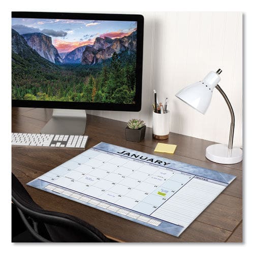 AT-A-GLANCE Slate Blue Desk Pad 22 X 17 White Sheets Clear Corners 12-month (jan To Dec): 2023 - School Supplies - AT-A-GLANCE®