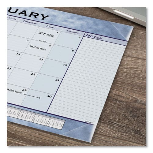 AT-A-GLANCE Slate Blue Desk Pad 22 X 17 White Sheets Clear Corners 12-month (jan To Dec): 2023 - School Supplies - AT-A-GLANCE®